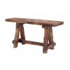Wooden Garden Patio Bench With Retro Etching; Cappuccino Brown - UPT-69623