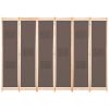 6-Panel Room Divider Brown 94.5"x66.9"x1.6" Fabric - Brown