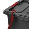 27 Gallon Industrial Tote Plastic, Black, Set of 4 - 4
