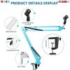 Microphone Stand Suspension Boom Scissor Arm Upgraded Studio Microphone Mic Holder Mike Stand Clamp 5 Core MS ARM BLU (Blue) - 2 Pieces