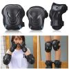 6PCS Safety Protector Kit Knee Elbow Wrist Pads Guards Protective Equipment for Skateboard Cycling Skating Scooter Knee Pads Set - Blue - L