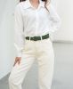 MKF Collection Elia Woven Adjustable Belt by Mia K - Grey L - Vegan Leather