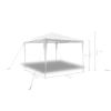 10'x10' Pyramid-Roof Garden Gazebo Pavilion - White