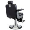 Hair Salon Chair Beauty Style 360 Degrees Rolling Swivel Heavy Duty Hydraulic Pump Adjustable Barber Chair - Black - black