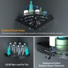 2Pcs Corner Shower Caddy Shelf Adhesive Bathroom Storage Racks - Black