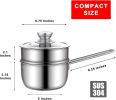 Stainless Steel 3-Piece 2-Quart 2-Tier Pasta/Steamer - Stainless Steel