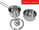 Stainless Steel 3-Piece 2-Quart 2-Tier Pasta/Steamer - Stainless Steel