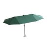 15FT Patio Double-Sided Umbrella with Solar LED Lights, Outdoor Market Umbrella with 48 Solar Powered LED Lights & Crank - green