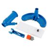 Swimming Pool and Spa Pond Fountain Vacuum Brush Cleaner Vacuum Heads Cleaning Tool Kit - Blue