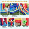 9-in-1 Inflatable Bounce Castle with Water Slide and Splash Pool without Blower - as show