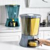 4-Grid Rice Dispenser Rotatable Sealed Grain Food Storage Box Rice Bucket - Grey