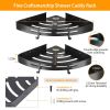 2Pcs Corner Shower Caddy Shelf Adhesive Bathroom Storage Racks - Black