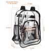 Clear Backpack Heavy Duty Transparent Book Bag Waterproof PVC Clear Backpack 5.3Gal with Reinforced Strap - Transparent