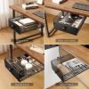 Under Desk Drawer Slide Out, Black Metal Under Desk Organizer and Storage Drawer Heavy Duty Undermount Desk Shelf for Office, Table-1 Pack - Black