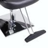 Classic 360-Degree Swiveling Hydraulic Barber Chair Hair Beauty Salon Equipment with Wood Armrest, Adjustable Height, Black XH - Wooden Armrest