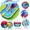 Inflatable Water Slide Bounce House with 680W Blower and 2 Pools - Multicolor