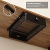 Under Desk Drawer Slide Out, Black Metal Under Desk Organizer and Storage Drawer Heavy Duty Undermount Desk Shelf for Office, Table-1 Pack - Black