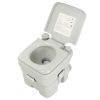 5.3 Gallon 20L Flush Outdoor Indoor Travel Camping Portable Toilet for Car, Boat, Caravan, Campsite, Hospital,Gray XH - gray