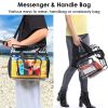 Clear Crossbody Bag Stadium Approved Clear Transparent Shoulder Bag See Through Zip Pouch Tote Bag Handbag with 11LBS Load - Transparent