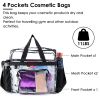 Clear Crossbody Bag Stadium Approved Clear Transparent Shoulder Bag See Through Zip Pouch Tote Bag Handbag with 11LBS Load - Transparent
