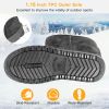 Women Ladies Snow Boots Waterproof Faux Suede Mid-Calf Boots Fur Warm Lining Shoes - Grey - 9