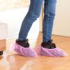100Pcs Disposable Shoes Cover Non-Skid Medical Booties Hospital Waterproof - pink