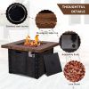 Good Product 50,000 BTU Outdoor Gas Fire Table , Faux Woodgraine table top Fire Pit - as Pic