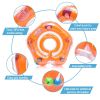 Infant Baby Neck Floats for Bathtub, Designed for Babies 2+ Months (6 - 24lbs) - Orange