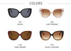 Fashion Cat Eye Sunglasses Women Large Frame Glasses Retro Sunglass Female Rivets Luxury Designer Eyewear UV400 Sun Glass Shades - black leopard