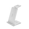 3 in 1 Wireless Charger for iPhone 14 13 12 11 8 X XS XR Apple Watch 8 7 Airpods Pro Qi Fast Charging Stand For Samsung S22 S21 - White
