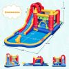 9-in-1 Inflatable Bounce Castle with Water Slide and Splash Pool without Blower - as show