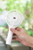 Mini Fan Pocket  Fan USB Rechargeable Portable Handheld Personal Cooler 3 Speeds  YJ - white