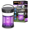 Solar Mosquito Killer Lamp 4 Light Modes Solar Bug Zapper Outdoor Mosquito Zapper With Waterproof Camping Lantern - BK-16