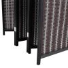 6-Panel Room Divider, 6 FT Tall Room Divider, Folding Privacy Screens, Freestanding Room Dividers - black