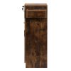 3-Layer Beauty Salon Storage Cabinet Hairdressing Tool Styling Station w/ 6 Hair Dryer Holders;  2 Drawers and 1 Cabinet - Rustic Brown