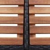 vidaXL Square Spa Surround Black 105.5"x105.5"x21.7" Poly Rattan - Black