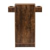 3-Layer Beauty Salon Storage Cabinet Hairdressing Tool Styling Station w/ 6 Hair Dryer Holders;  2 Drawers and 1 Cabinet - Rustic Brown