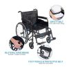 Rehabilitation Auxiliary Equipment Travel Lightweight Wheelchair - Black - Wheelchair