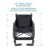 Rehabilitation Auxiliary Equipment Travel Lightweight Wheelchair - Black - Wheelchair
