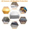 189x69x47in Full Car Cover All Weather UV Protection Automotive Cover 170T Outdoor Universal Full Cover - Silver