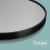 Modern Arch-top Full Length Mirror - Black - metal