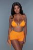 Summer Elegant stylish Sun Kissed Bikini  Neon Green And Orange 2 Pieces Sets - Orange - L