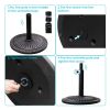 Patio Umbrella Base 18" Outdoor Umbrella Stand Base Market Umbrella Holder for Deck;  Lawn;  Garden;  Pool - Bronze
