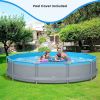 Above Ground Swimming Pools with Pump 12ft x 12ft x 30inch for Family Water Sport Backyard Garden - as Pic