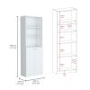 Acres 3 Piece Home Bookcase set, 67" Wide with 11 Shelves and Two Double-Door Cabinet , Living Room Set White - as Pic