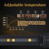 Beard Straightener for Men Heating Comb Straightener Smoothing Iron Straightening Brush 2 In 1 Hair Straightener and Curler - Black