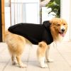 Pet Hoodie For Small Medium Large Dogs; Soft Fleece Dog Clothes With Hat & Pocket; Pet Winter Apparel - Black - L