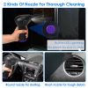 Electric Cordless Air Duster Blower Compressed Air Duster for Computer Keyboard PC Portable Rechargeable Air Blower with Built-in LED Light - Black