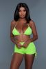 Summer Elegant stylish Sun Kissed Bikini  Neon Green And Orange 2 Pieces Sets - Neon Green - XL