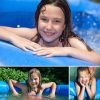 12ft X 30in Inflatable Swimming Pool Above Ground Included Pump - blue
